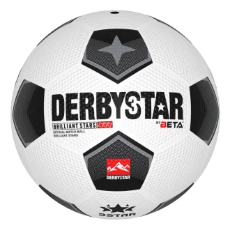 Beta Derby Star black and white rubber soccer ball grade 4
