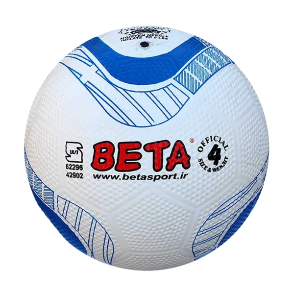 Beta dribble rubber soccer ball, size 4, blue color