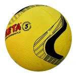 Beta dribble rubber soccer ball, size 5, yellow color